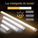 Luz LED inteligente com sensor de indução, luz quente e branca, USB e magnetismo