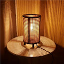 Lâmpada de mesa com design em vime, iluminação quente e atmosférica para decoração de ambientes